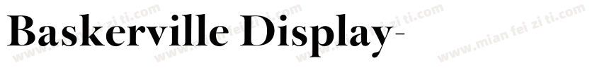 Baskerville Display字体转换